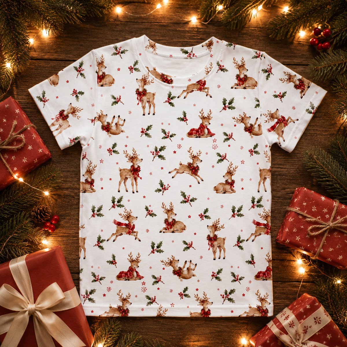 Reindeers Off Duty - Traditional Red